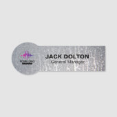 Gepersonaliseerd Metallic Name Badge voor medewerk (Voorkant)