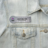 Gepersonaliseerd Metallic Name Badge voor medewerk (In situ)