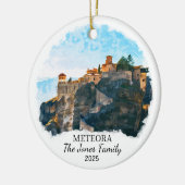 Gepersonaliseerd Meteora Ornament, Griekenland Keramisch Ornament (Links)