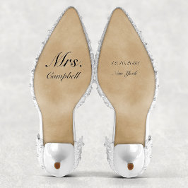 Gepersonaliseerd mevrouw Bride Wedding Shoes Decal Sticker