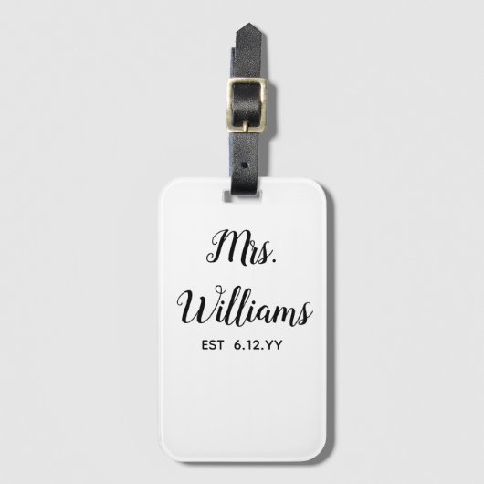 Gepersonaliseerd mevrouw Est Your Date Cadeau for  Bagagelabel (Voorkant (verticaal))