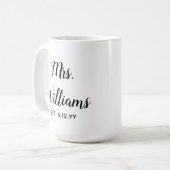 Gepersonaliseerd mevrouw Est Your Date Cadeau for Koffiemok (Voorkant links)