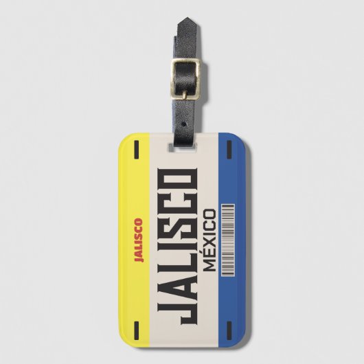 Gepersonaliseerd Mexico Jalisco City licence bord Bagagelabel (Voorkant (verticaal))