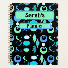 Gepersonaliseerd Mid Century Modern patroon Planner