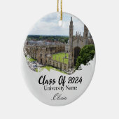 Gepersonaliseerd middelbaar afstuderen keramisch ornament (Rechts)