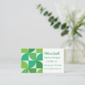 Gepersonaliseerd midden eeuw modern geometrisch gr visitekaartje (Staand voorkant)