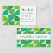 Gepersonaliseerd midden eeuw modern geometrisch gr visitekaartje (Voorkant / Achterkant)