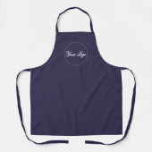 Gepersonaliseerd Midnight Blue Company Logo Apron Schort (Voorkant)