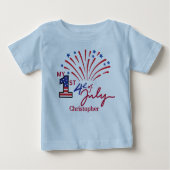 Gepersonaliseerd Mijn 1st 4th of July Baby T-shirt (Voorkant)