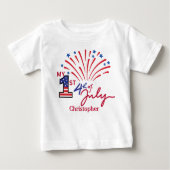 Gepersonaliseerd Mijn 1st 4th of July Baby T-shirt (Voorkant)