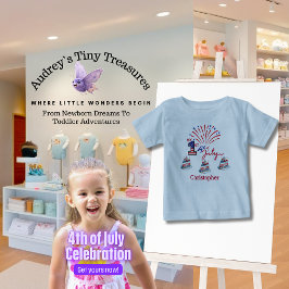 Gepersonaliseerd Mijn 1st 4th of July Baby T-shirt