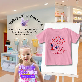 Gepersonaliseerd Mijn 1st 4th of July Baby T-shirt