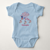 Gepersonaliseerd Mijn 1st 4th van Juli Baby Bodysu Romper (Voorkant)