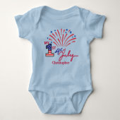 Gepersonaliseerd Mijn 1st 4th van Juli Baby Bodysu Romper (Voorkant)