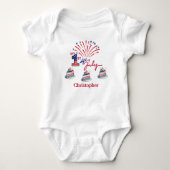 Gepersonaliseerd Mijn 1st 4th van Juli Baby Bodysu Romper (Voorkant)