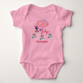 Gepersonaliseerd Mijn 1st 4th van Juli Baby Bodysu Romper (Voorkant)