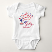 Gepersonaliseerd Mijn 1st 4th van Juli Baby Bodysu Romper (Voorkant)
