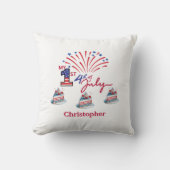 Gepersonaliseerd Mijn 1st 4th van Juli Baby Kussen (Voorkant)