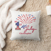 Gepersonaliseerd Mijn 1st 4th van Juli Baby Kussen (Deken)