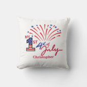 Gepersonaliseerd Mijn 1st 4th van Juli Baby Kussen (Voorkant)