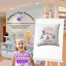 Gepersonaliseerd Mijn 1st 4th van Juli Baby Kussen