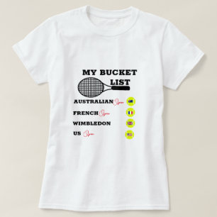 Gepersonaliseerd Mijn Bucket List 2 Grand Slam T-shirt