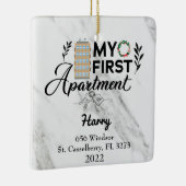 Gepersonaliseerd Mijn eerste appartement 2022 Keramisch Ornament (Rechts)