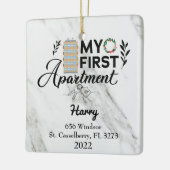 Gepersonaliseerd Mijn eerste appartement 2022 Keramisch Ornament (Links)