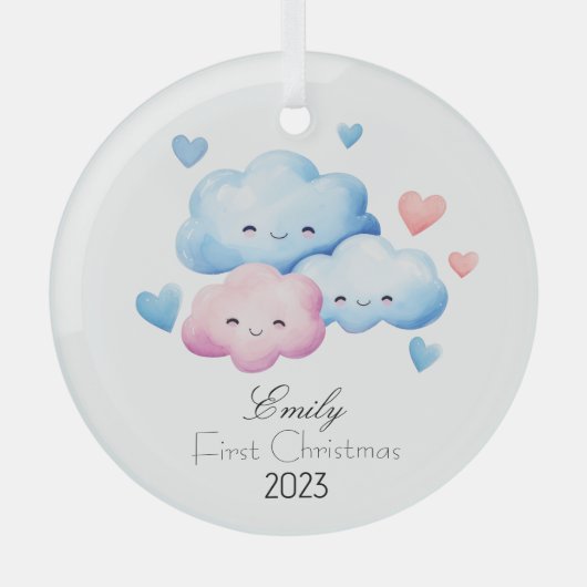 Gepersonaliseerd Mijn Eerste Kerstmis Ornament (Voorkant)