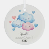 Gepersonaliseerd Mijn Eerste Kerstmis Ornament (Achterkant)