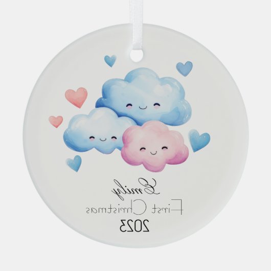 Gepersonaliseerd Mijn Eerste Kerstmis Ornament (Achterkant)