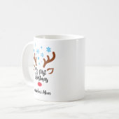 Gepersonaliseerd Mijn Eerste Kerstmis rendieren Ba Koffiemok (Voorkant links)