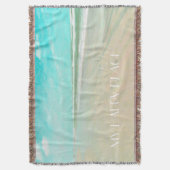 Gepersonaliseerd mijn Happy Place Beach Seascape Deken (Voorkant Verticaal)