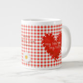 Gepersonaliseerd Mijn Hartjie Mijn Liefie Applique Grote Koffiekop (Voorkant rechts)