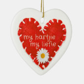 Gepersonaliseerd Mijn Hartjie Mijn Liefie Applique Keramisch Ornament (Rechts)