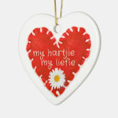 Gepersonaliseerd Mijn Hartjie Mijn Liefie Applique Keramisch Ornament (Links)