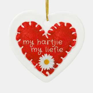 Gepersonaliseerd Mijn Hartjie Mijn Liefie Applique Keramisch Ornament