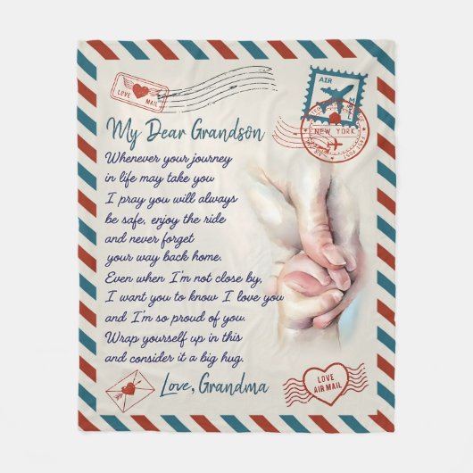 Gepersonaliseerd Mijn lieve kleinzoon Deken Bid da (Voorkant)