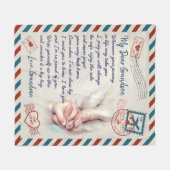 Gepersonaliseerd Mijn lieve kleinzoon Deken Bid da (Voorkant (Horizontaal))