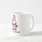 Gepersonaliseerd "Mijn vader is mijn superheld!" M Koffiemok (Voorkant rechts)