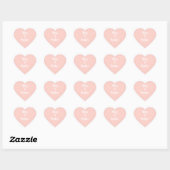 Gepersonaliseerd Millennial Roze Hart Sticker (Vel)