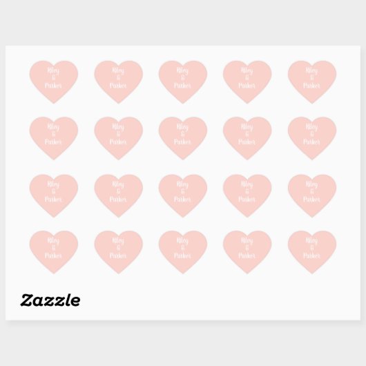 Gepersonaliseerd Millennial Roze Hart Sticker (Vel)