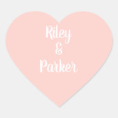 Gepersonaliseerd Millennial Roze Hart Sticker (Voorkant)