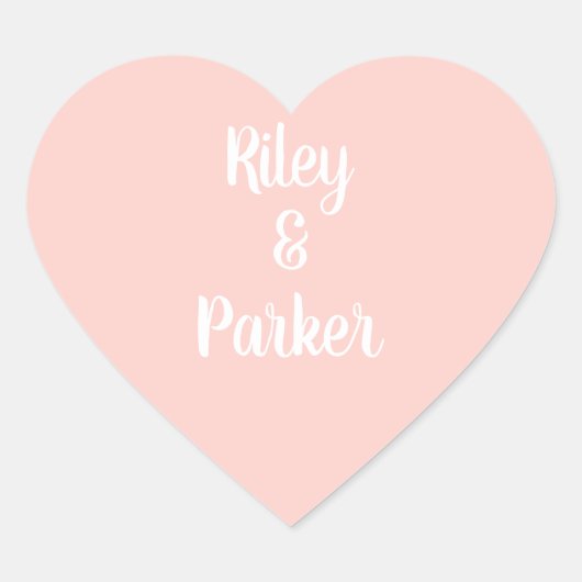 Gepersonaliseerd Millennial Roze Hart Sticker (Voorkant)