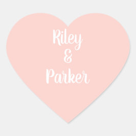 Gepersonaliseerd Millennial Roze Hart Sticker