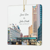 Gepersonaliseerd Milwaukee Skyline Ceramic Ornamen Keramisch Ornament (Links)