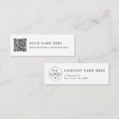 Gepersonaliseerd mini-Visitekaartje met formeel on Mini Visitekaartje (Voorkant / Achterkant)