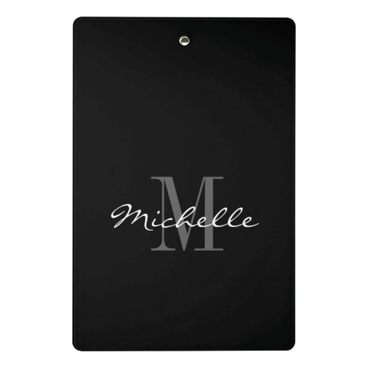 Gepersonaliseerd minikembord met elegant monogram mini klembord (Achterkant)
