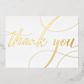 Gepersonaliseerd Minimaal modern Manuscript Wit Da Folie Feestdagenkaart (Voorkant)