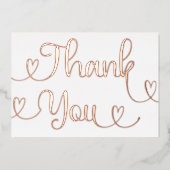 Gepersonaliseerd Minimaal modern Manuscript Wit Da Folie Feestdagenkaart (Voorkant)